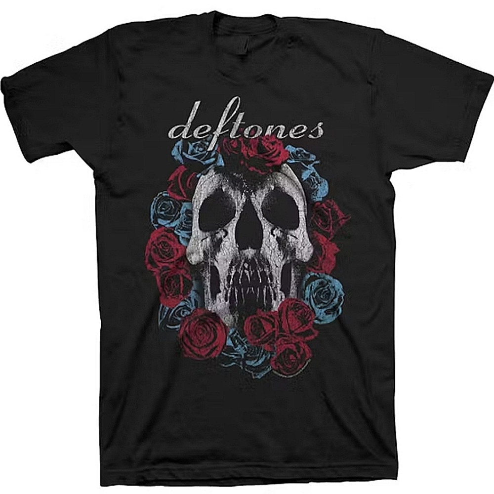 The Deftones Skull and Roses Black Shirt